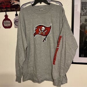 Buccaneers Gray Long Sleeve Men's Shirt